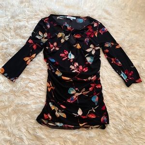 Jennifer Lopez long sleeve floral blouse size S